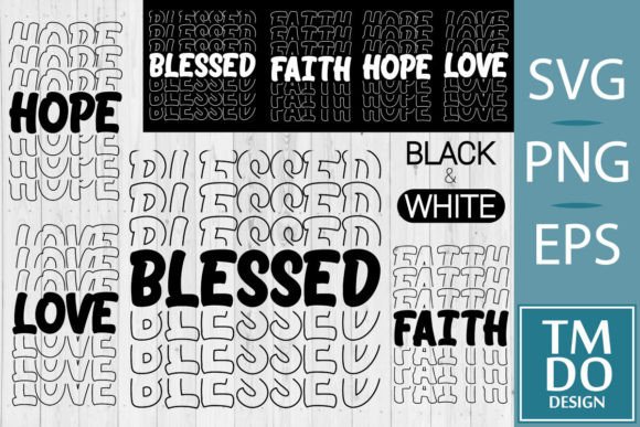 Blessed, Faith, and Hope SVG for Real Embroidery Projects
