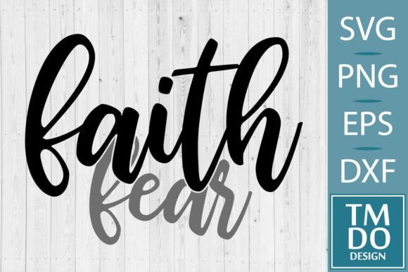 Christian SVG Faith Over Fear for Embroidery Projects