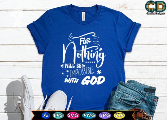 For Nothing Will Be Impossible with God – A Faith-Filled Embroidery Design